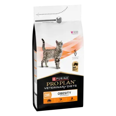 PURINA® PRO PLAN® VETERINARY DIETS OM St/Ox Obesity Management. Сухий повнораціонний дієтичний корм для дорослих котів для зн