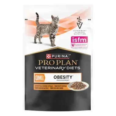 PRO PLAN® VETERINARY DIETS OM St/Ox Obesity Management. Консервований повнораціонний дієтичний корм для дорослих котів пауч