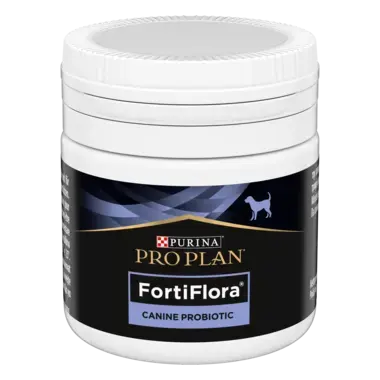 PURINA® PRO PLAN® FortiFlora®. Додатковий сухий корм, що допомагає у підтримці балансу мікрофлори кишківника у дорослих собак