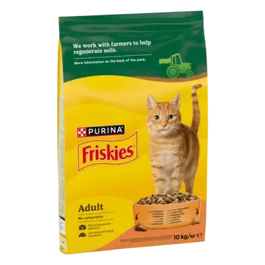 Friskies® - корм для дорослих котів з куркою та овочами
