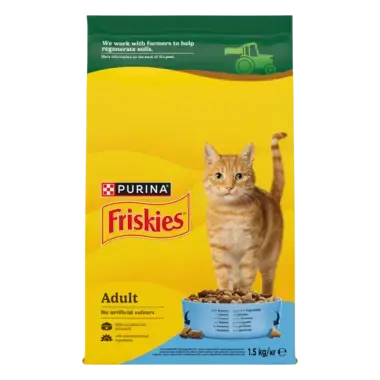 Friskies®. Сухий корм для котів, з лососем та овочами