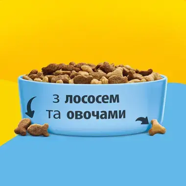 Friskies®. Сухий корм для котів, з лососем та овочами
