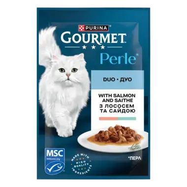 GOURMET TM Perle Duo (Перл Дуо). Міні філе у підливці. З лососем та сайдою