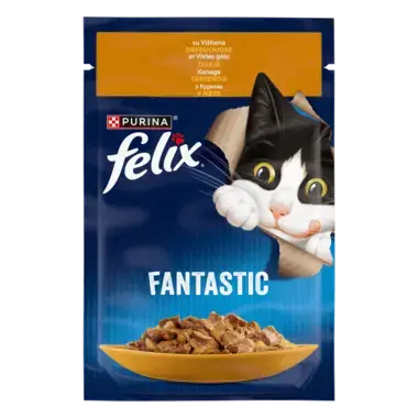 FELIX® FANTASTIC. З куркою. Шматочки у желе.  упаковка
