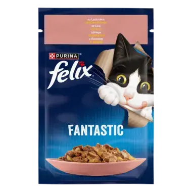 FELIX® FANTASTIC. З лососем. Шматочки у желе.  пакування