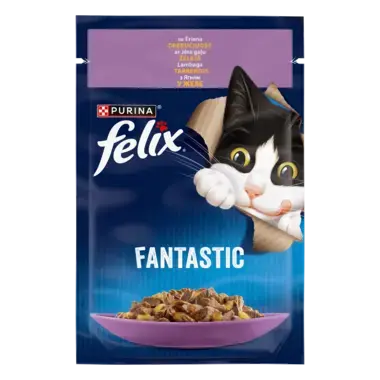 FELIX® FANTASTIC. З ягням. Шматочки у желе. пауч