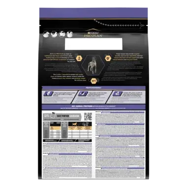 PURINA® PRO PLAN®. Сухий повнораціонний корм для дорослих активних та робочих собак усіх розмірів, з куркою. Упаковка зворот