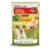 Friskies®. З яловичиною та картоплею. Шматочки у підливці. Консервований порційний повнораціонний корм для дорослих собак.