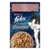 Пауч FELIX® SENSATIONS® SAUCES (Соуси). З лососем в соусі зі смаком креветок. Шматочки у соусі.