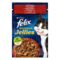 FELIX® SENSATIONS® JELLIES (Желе). З яловичиною в желе з томатами. Шматочки у желе. Консервований порційний повнораціонний ко