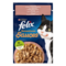 FELIX® SENSATIONS® SAUCES (Соуси). З лососем в соусі зі смаком креветок. Шматочки у соусі. Консервований порційний повнораціо