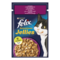 FELIX® SENSATIONS® JELLIES (Желе). З качкою в желе зі шпинатом. Шматочки у желе. Консервований порційний повнораціонний корм