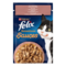 Пауч FELIX® SENSATIONS® SAUCES (Соуси). З лососем в соусі зі смаком креветок. Шматочки у соусі.