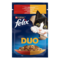 Пауч FELIX® DUO (Дуо). З яловичиною та птицею. Шматочки в желе. 