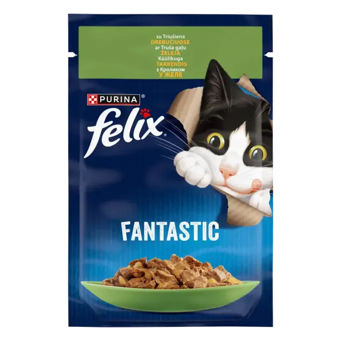 FELIX® FANTASTIC з кроликом. Шматочки у желе | Purina UA