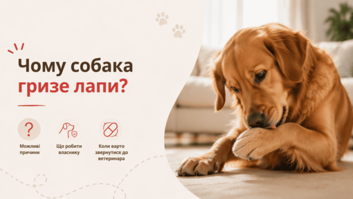 Чому собака гризе лапи?