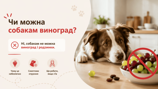 Виноград і родзинки для собак: чому не можна