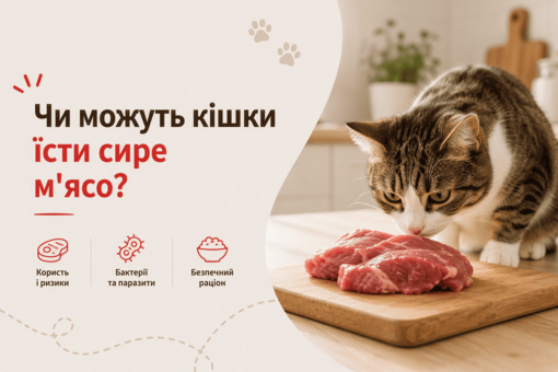 Чи можуть кішки їсти сире м'ясо?