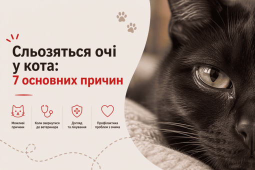 Сльозяться очі у кота: 7 основних причин